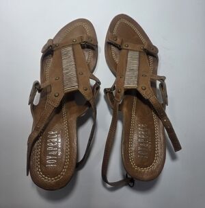 Joy & Peace Leather Brown Womens Sandals Size US 5.5  230 New